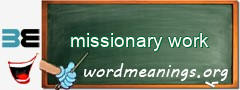 WordMeaning blackboard for missionary work